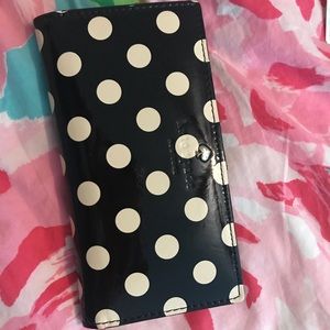 Kate spade polka dot snap wallet